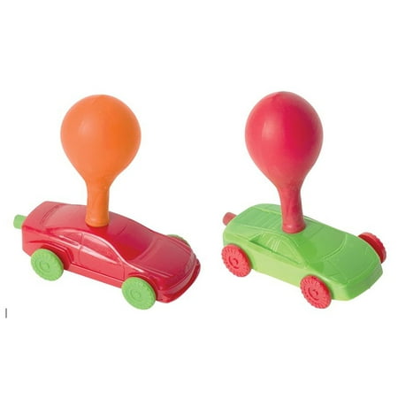 Balloon Powered Toy Cars - Air Power 2 Racing Cars + 12
