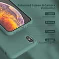 thumbnail image 3 of Compatible with iPhone Xs Max Case 6.5 Inch, Full Body Liquid Silicone Gel Rubber Drop Protection Bumper Cover with Microfiber Lining Shockproof Protective Phone Case, Midnight Green, 3 of 14