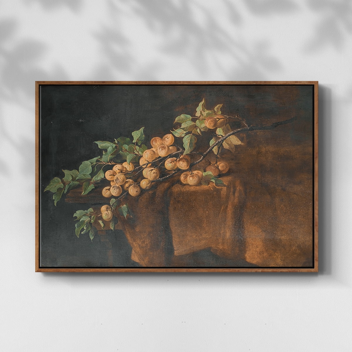 Vintage Botanical Print-LXXIII By Wexford Home Framed in Walnut Wood Gallery Wrapped Canvas 25 in. x 37 in.