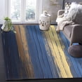 thumbnail image 4 of Area Rugs Indoor Non-Slip Rectangle Rug 5x7 Ft Abstract Art Modern Blue Yellow Oil Painting Theme Rug Rubber Backing Floor Mats Non Shedding Home Decor Carpet for Entryway Living Room, 4 of 8