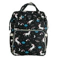 thumbnail image 6 of LEQUEEN Unicorn Mommy Baby Diaper Bag Backpack for Boy & Girl, Insulated Pocket Changing Nappy, Black, 6 of 6