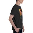 thumbnail image 3 of Jean Michel Basquiat Men's Cotton Short Sleeve Crewneck T Shirt 80s 90s Graphic Tee Shirt Top, 3 of 5