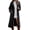 Black, variant on Women's Long Hooded Teddy Coat, Button Down Warm Fuzzy Sherpa Fleece Winter Outerwear