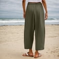 thumbnail image 3 of Fashion Women Casual Flower Print Print High Waist Mid Length Chiffon Ruffle Pants Women Business Casual Pants plus Size Dress Pants for Women Business Casual Tan Sweatpants Tan Dress Pants for Women, 3 of 5