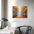 thumbnail image 3 of JRXY Large Tree Wall Art Hand-Painted Forest Oil Painting Framed Yellow Grove Artwork Autumn Landscape Canvas Picture for Home Decor 20x16in, 3 of 4