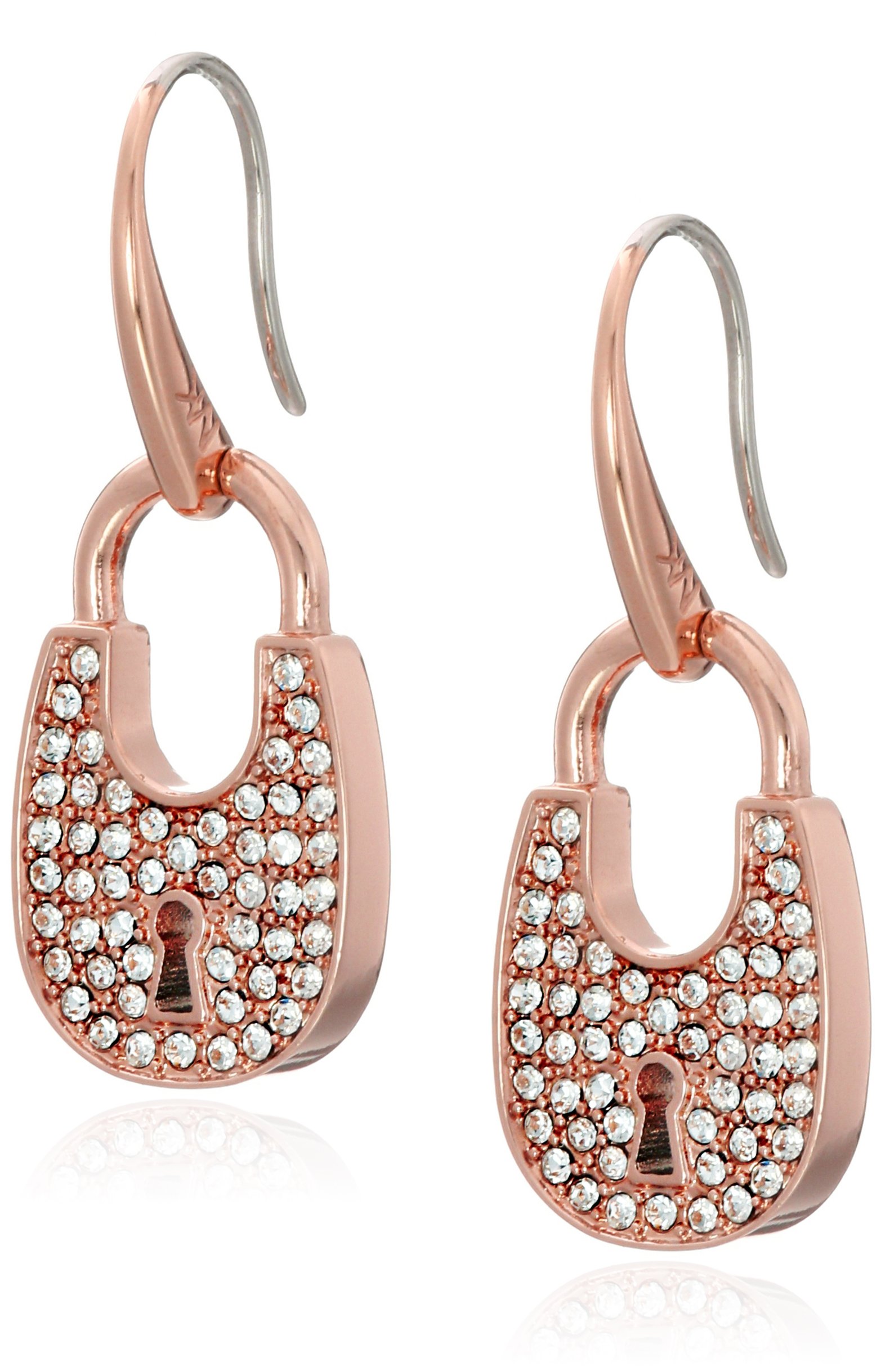 michael kors gold padlock earrings