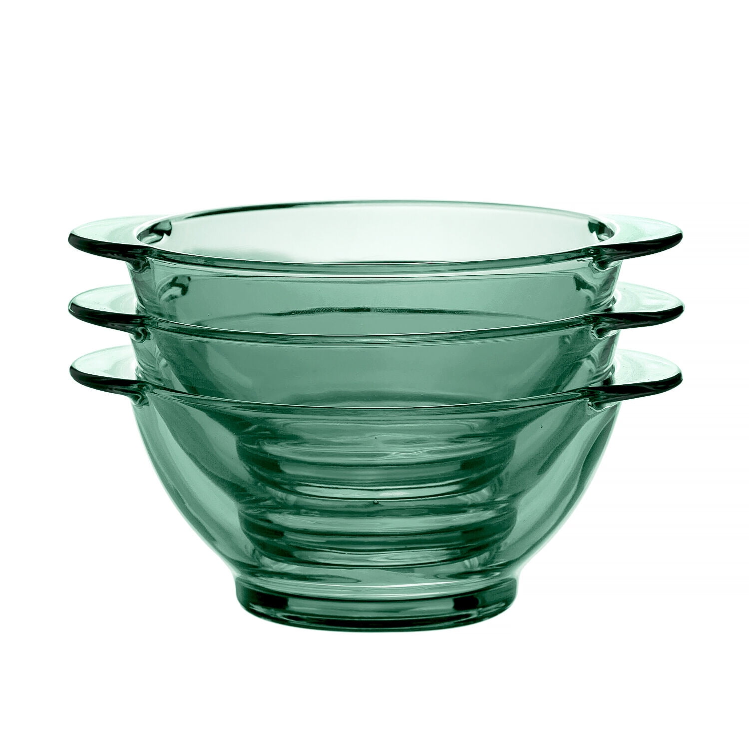 STPgoods Borosilicate Glass Round Soup Plate Set 4 Pcs 7.8