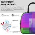 thumbnail image 3 of Purple and Pink Checkered Pattern Insulated Leakproof Lunch Box for Work, Lunch Bag for Women Men, Loncheras Para Mujer for Beach Travel Picnic Camping, 3 of 6