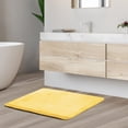 thumbnail image 1 of 1 Small Clara Clark Bath Mat Bathroom Rug - Absorbent Memory Foam Bath Rugs - Non-Slip, Cozy Velvet Feel Microfiber Bathrug, Plush Shower, Toilet- Floor Bathmats Carpet - Mellow Yellow - 17"x24", 1 of 1