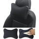 thumbnail image 2 of Almohadas para el cuello del coche, tamaño grande, de piel sintética en ambos lados, paquete de 2 piezas más reposacabezas apto para la mayoría de los coches, almohada universal para coche con relleno, 2 of 4