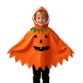 thumbnail image 2 of Toddler for Boys Pumpkin Unisex Hooded Cape Girls Dress up Clothes Boys Halloween Outfit 12-18 Months, 2 of 5