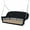 Tan, variant on Jeco Wicker Porch Swing in Black with Orange Cushion