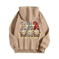 thumbnail image 4 of UngA Christmas Hoodie Women Oversized Hoodies Comfy Pullover Sweatshirts Fall Fashion 2025 Outfits Casual Tops Fleece Clothes with Pockets Christmas Sweatshirt for Women (Khaki,XL), 4 of 7