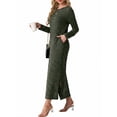 thumbnail image 3 of Cueply Long Sleeve Dress for Women Fall Wedding Guest Cocktail Maxi Dresses Split Elegant Ribbed Knit Winter Dress with Pockets, 3 of 9
