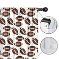 thumbnail image 4 of Blackout Kids Curtains,Brown Footballs Repeat Pattern Childrens Insulated Curtains Set Of 2,Bedroom Essentials,Toddler Room Decor 52"x63", 4 of 5