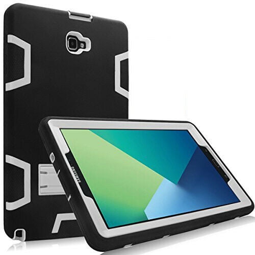 Mignova For Galaxy Tab A 10.1 SM-P580 Case,Hybrid Shockproof Rugged Anti-Impact Drop Protection Built with Kickstand For Samsung Galaxy Tab A 10.1" SM-P580(Black/Gray)