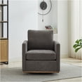 thumbnail image 3 of JERFIT Modern Swivel Accent Chair with Removable Cushion, 360° Rotating Lounge Armchair for Living Room, Bedroom, Apartment in Soft Chenille, Charcoal, 3 of 10