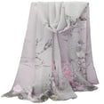thumbnail image 2 of Siminsem Women's Lightweight Summer Scarf Fashion Beach Towel Shawl Wrap Cotton Parisian Striped Soft Cover-Up for Shoulder Hair Turban Travel & Daily Outfit Accessories, Grey, One Size, 2 of 2