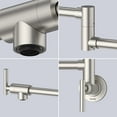 thumbnail image 2 of Folding Stretchable Pot Filler Faucet with Double Joint Swing Arms, Single Hole Wall Mount Brass Pot Filler Kitchen Faucet, 2 of 7