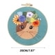 thumbnail image 2 of pstuiky Kit de bordado de flores para principiantes, incluye bastidor para bordar gatos, kit de bordado DIY estereoscópico para principiantes, paquete básico de tela, 2 of 5
