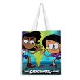 thumbnail image 1 of The Casagrandes Movie Bolso de tela con estampado de lienzo para mujer, bolsa de compras reutilizable y estética, con cremallera interior, regalo para mujer,40*45cm., 1 of 6