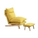 thumbnail image 2 of Sillón reclinable con reposapiés, silla de ocio, asientos en el suelo, sofá perezoso ajustable, sillón con otomana para balcón, dormitorio, Tatami Amarillo, 2 of 8