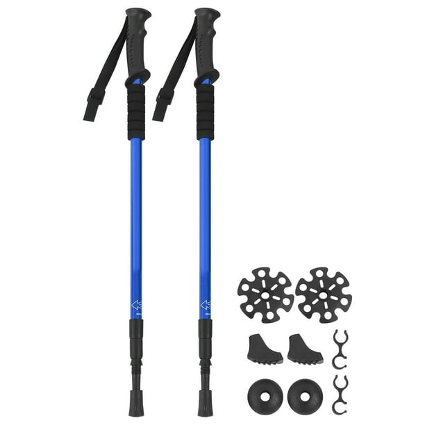 Trekking Pole Set Walking Stick Camping Hiking Ski Pole Shock Absorber  Telescopic Crutches