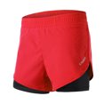 thumbnail image 2 of MUJERES MUJERES 2-EN-1 QUE Corren Pantalones Cortos de Secado Rápido Ejercio de Abrenamiento Acto Activo Pantalones Pantalones Cortos de Trote Con Revestimiento MÁS MÁS, 2 of 7