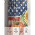 thumbnail image 2 of Thanksgiving Flag Sheer Curtains 84 Inch Length 2 Panels Set, Semi Transparent Voile Rod Pocket Curtains for Living Dining Room Bedroom Drapes Fall Sunflower Pumpkin Stars Stripes, 2 of 8