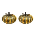 thumbnail image 3 of Matsuzay Luz hueca de calabaza de Halloween para decoración ecológica Clásico fuera de arriba Multifuncional Oro Oro 2Conjunto, 3 of 6