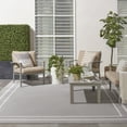 thumbnail image 4 of Nourison Essentials Indoor/Outdoor Grey/Ivory 8' x 10' Area Rug, (8x10), 4 of 9