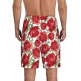 thumbnail image 5 of Salouo Rose Flowers Pattern Men's Sleep Pajama Shorts,Pajama Bottoms Elastic Waistband Sleep Pajama Short PJ Shorts for Men -Medium, 5 of 6