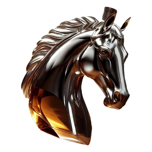 AOOOWER Decorative Horse Head Shaped Glass Whiskeys Bottle Decanter Alcohols Container