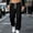 Black, variant on WIZUTIZ Men's Drawstring Elastic Waist Jogger Pants Cotton Blend Loose Straight Cuffed Ankle Sweatpants with Side Pockets Casual Athletic Lounge Bottoms for Daily Wear Mens Fashion