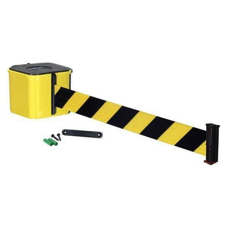 Retracta-Belt Wall Barrier, 20ft Black/Yellow Belt WM412YW20-BYD-RE