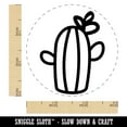 thumbnail image 2 of Cactus Succulent with Flower Doodle Self-Inking Rubber Stamp Ink Stamper - Pink Ink - Small 3/4 Inch, 2 of 7