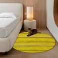 thumbnail image 2 of Round Rugs 3Ft, Yellow Wooden Grain Round Area Rug Washable Indoor Throw Carpet, Country Shabby Planks Rural Small Non Slip Circle Rug for Bedroom Living Room Home Decor Aesthetic, 2 of 8