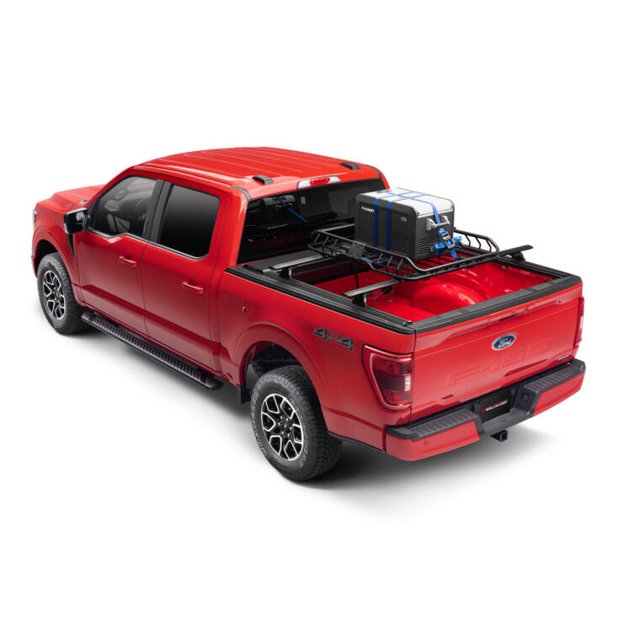 Roll-N-Lock Tonneau Cover 152M-XT M-Series XT; Manual Retractable; Lockable; Black; Vinyl Over Aluminum; With T-Slot Rails