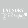 thumbnail image 4 of Laundry Sorting Out Life One Load at a Time Vinyl Lettering Wall Decal Sticker Laundry Room Decals Quotes - Size: 12.5"H x 30"L - Color:  White, 4 of 6