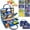 Blue-22, variant on Busy Board Montessori Toy for Toddlers, Educational Activity Developing Sensory Board for Fine Basic Dress Motor Skills - Travel Toys for Plane Car, Gift for Boys Girls 1 2 3 4 Year Old