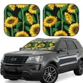 thumbnail image 2 of Uemuo Sunflower 1 Printed 2 PCS Car Windshield Sun Shade, Auto Sun Heat and UV Rays Blocker, Foldable Automotive Front Window Sunshade Protector, 2 of 7