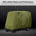 thumbnail image 3 of 10L0L Golf Cart Cover, 4 Passenger Golf Cart Storage Cover Universal for EZGO, Club Car, Yamaha, 420D Waterproof Rainproof Sunproof Dustproof Protection Golf Cart Accessories-Green, 3 of 8