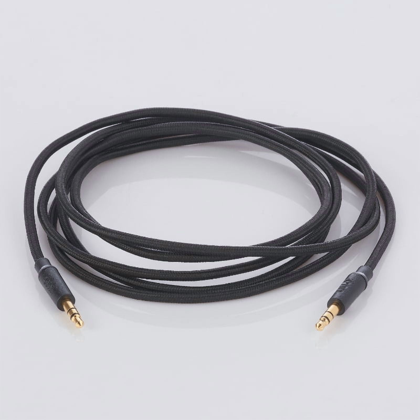 (5 pack) onn 6ft 3.5mm Aux to Aux Braided Audio Cable, Black