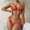 Orange, variant on Saving UTSJKR Bathing Suit for Women 2 Piece Bikini,Chain Triangle Bikini Sets,High Cut Cheeky Sexy Two Piece Beach Swimsuit Green 8-12