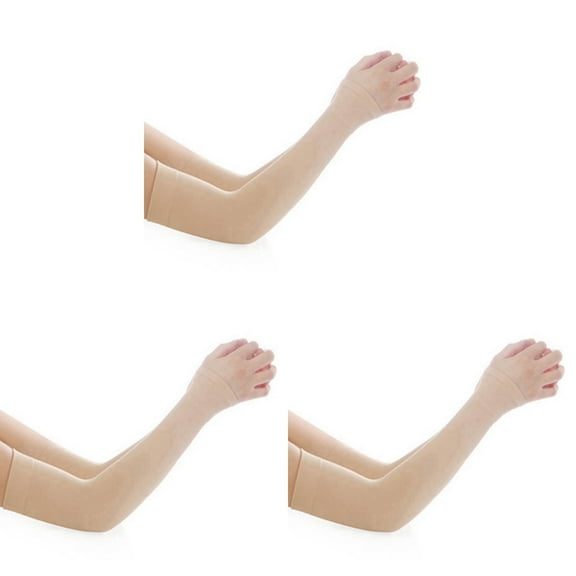 3 Pairs Unisex Arm Cooling Sleeves UV Protection Arm Sleeves for Men&Women,for Running, Cycling, Hiking, Golf(Skin)