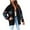 Black Jacket for Women, variant on Womens Jacket Sequin Patchwork Long Sleeve Jacket Top Button Front Oversized Club Shacket Lightweight Cardigan Black XL