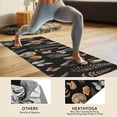thumbnail image 4 of Brown Mushroom Flower Black Pattern Hot Yoga Mat Towel Non Slip for Hot Yoga - Quick-Drying Yoga Mat Cover with 4 Corner Pockets with Travel Bag - Hot Yoga Towel Non Slip 70"x26", 4 of 6