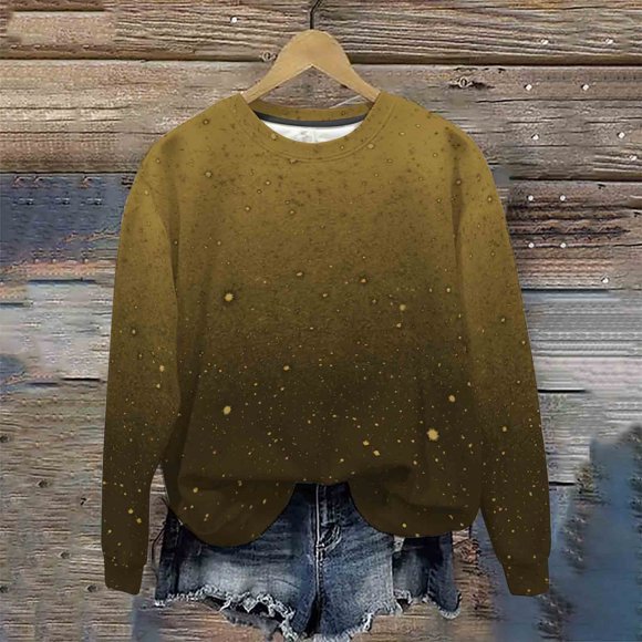 Ailaofu Women's Crew Neck Sweatshirt Long Sleeve Tops Casual Loose Pullover Sweatshirts
