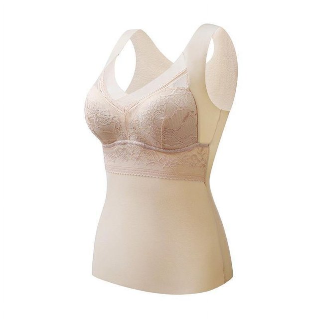 Chaleco térmico de terciopelo alemán nuevo de otoño e invierno para mujer, lijado de doble cara con almohadilla para el pecho, ropa interior térmica calefactora de base ajustada para mujer