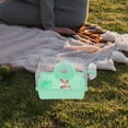 thumbnail image 4 of CATIEBYE Hamster Travel Carrier Multifunctional Design Green ABS For Veterinary Visits 1Pack, 4 of 8